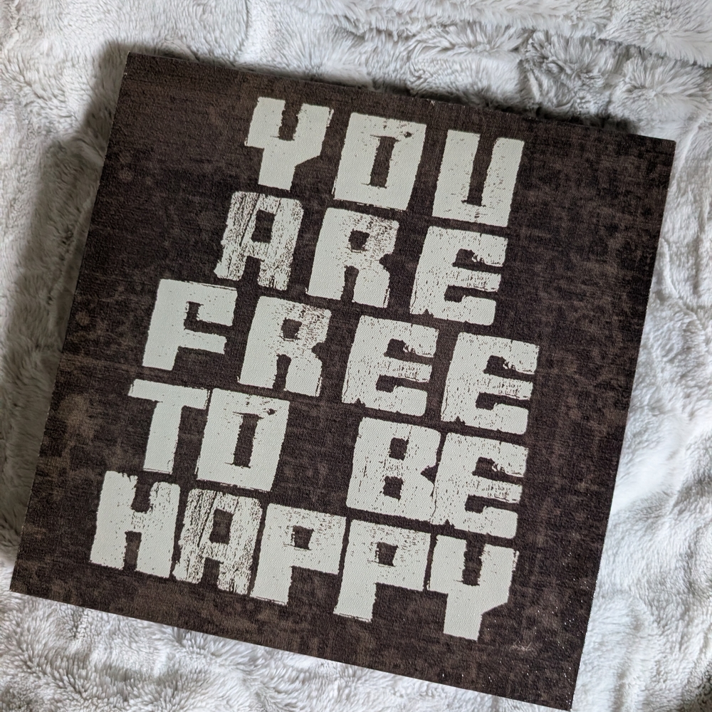 Brown and White Inspirational Wall Art